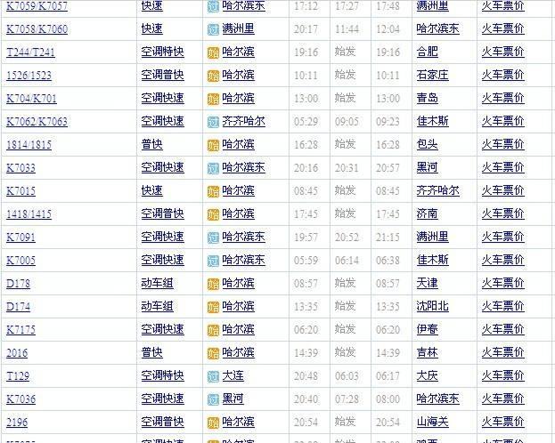 K1094火车最新时刻表全面解析